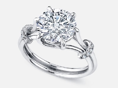 grymera 6 prong single stone platinum ring