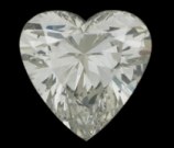 heart shaped diamond with fair symmetry