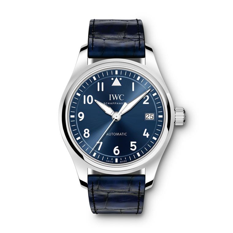IWC Pilot's 36mm blue dial watch