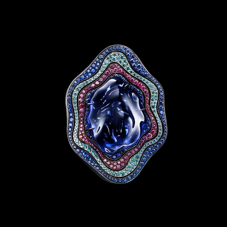 Jewellery Theatre Ocean ring with baroque tanzanite, diamonds and sapphires