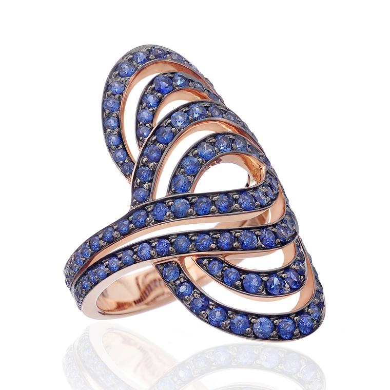 Lily Gabriella Infinitas blue sapphire ring
