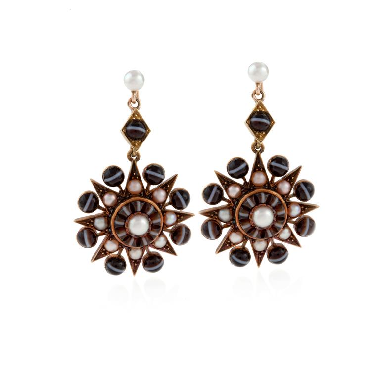 Macklowe Gallery agate and pearl earrings