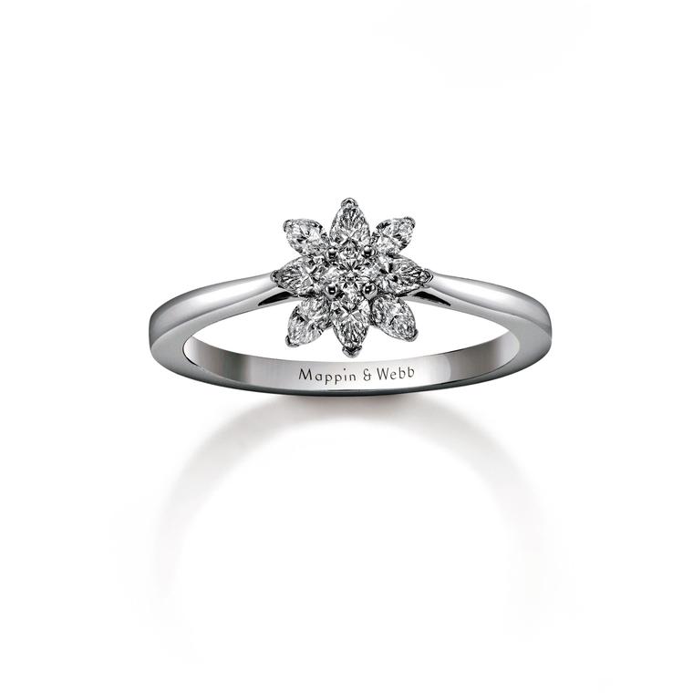 Mappin & Webb Aster ring with marquise-cut diamonds