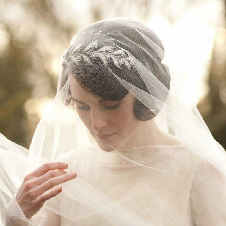 Mary Crawley bridal tiara in Downton Abbey