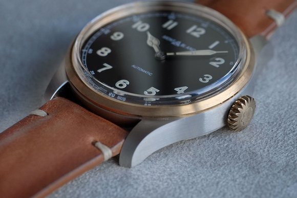 two tone steel bronze 1858 automatic montblanc