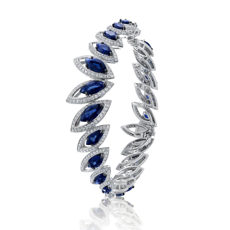 Niquesa marquise-cut blue sapphire bracelet