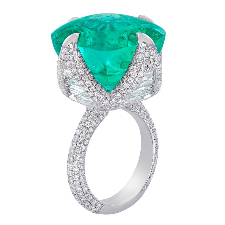 Nirav Modi Colombian Emerald and diamond Ring