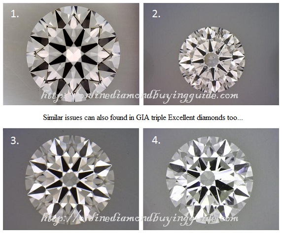 photographic examples of bad and good ags triple 0s and gia triple excellents