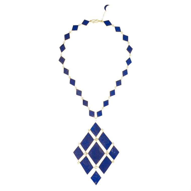 Pippa Small gold vermeil and lapis lazuli necklace