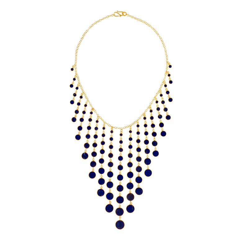 Pippa Small gold vermeil and lapis lazuli necklace
