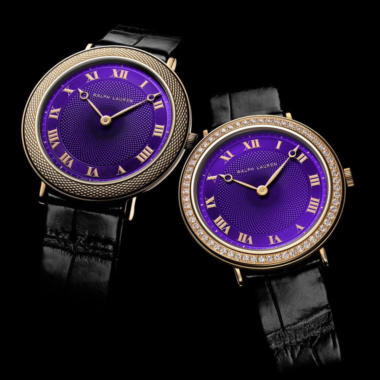 Ralph Lauren Slim Classique 32mm purple dial watches