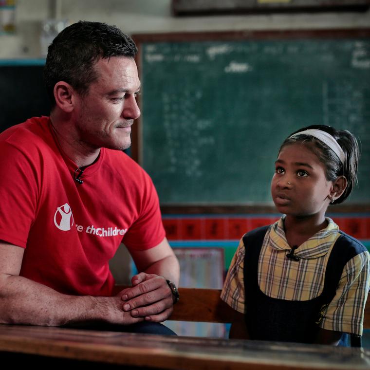 Luke Evans visits India as part of Bulgari's raise your hand campaign.