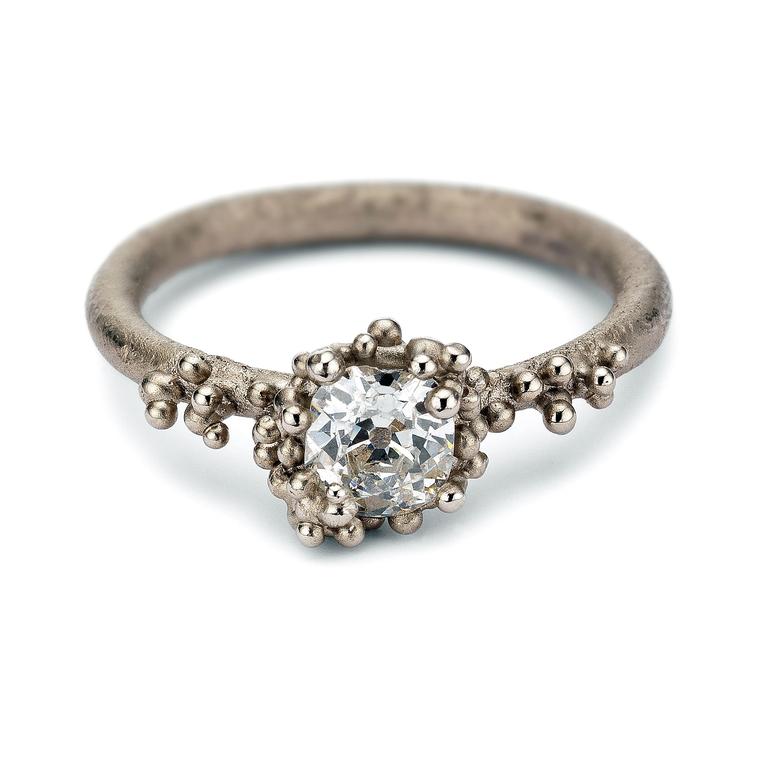 Ruth Tomlinson solitaire diamond granulated ring