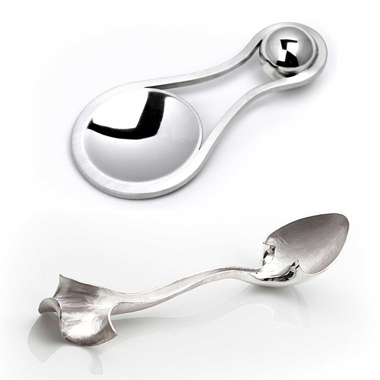 Ben Ryan Caddy spoon and Rauni Higson silver Love spoon