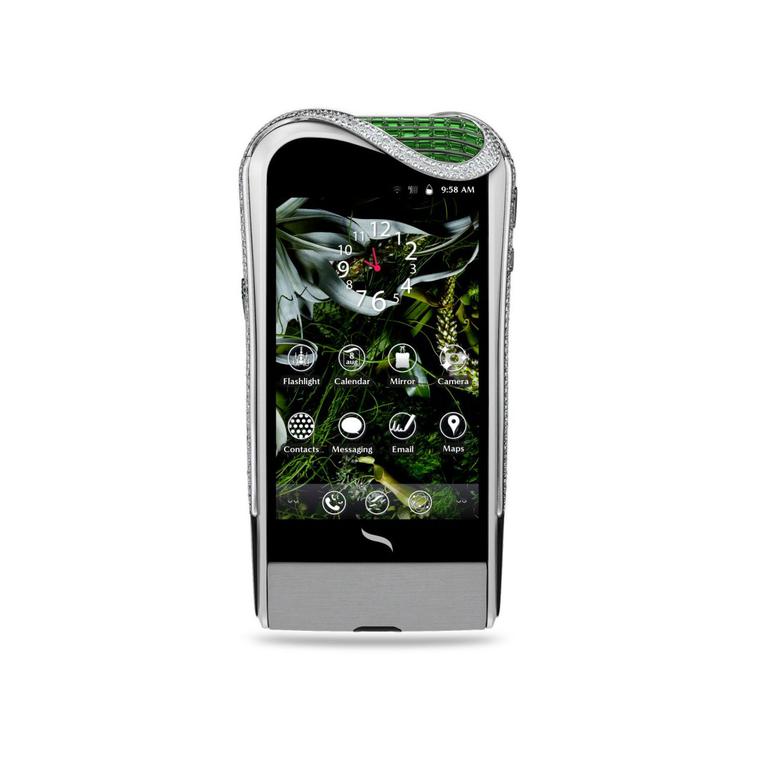Savelli Genève emerald and diamond smartphone at Selfridges