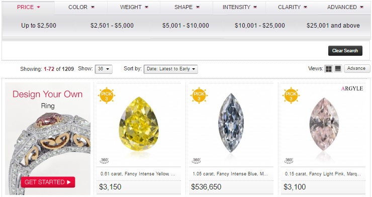 search panel color leibish diamonds