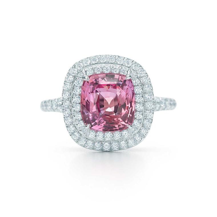 Tiffany Soleste Padparadscha sapphire ring
