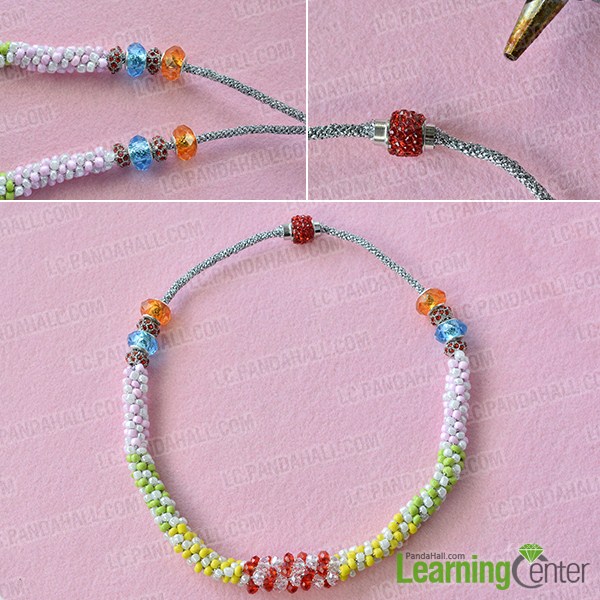 make the rest part of the kumihimo seed bead necklace