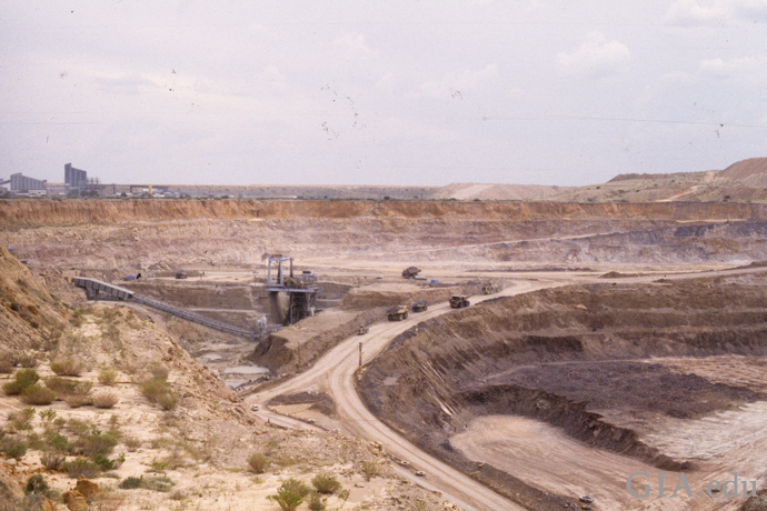 The Jwaneng open pit diamond mine. 