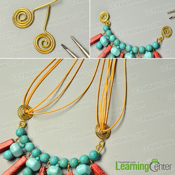 make the rest part of the turquoise bead pendant necklace