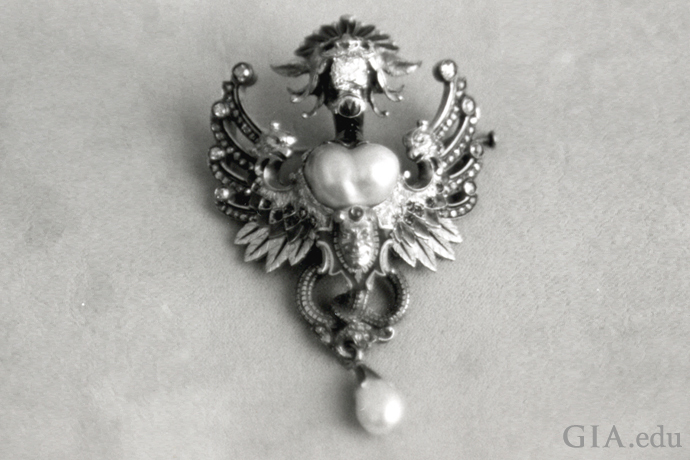 A dragon diamond and pearl brooch that sparked Neil Lane’s interest in vintage jewelry during his studies in Paris.