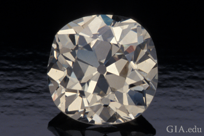 A 4 carat old mine cut diamond.