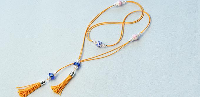 How to Make a Stylish Choker Necklace with Wax Cord and Large Hole Beads