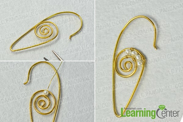 twist the basic wire pattern of the hoop earrings
