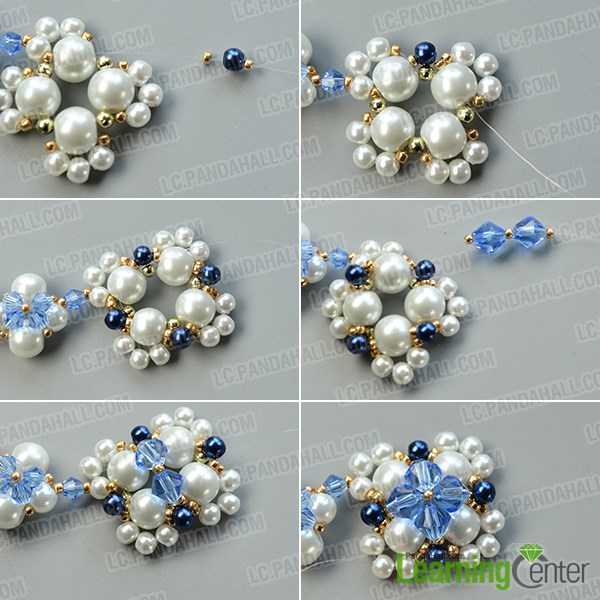 Finish the second pearl bead flower pattern