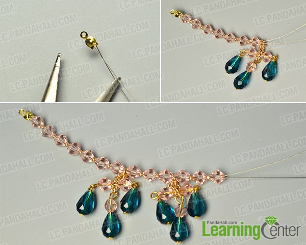 Make the main pattern of the beaded necklace