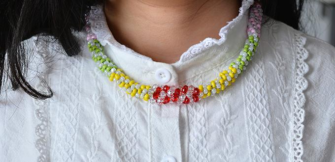 Kumihimo Jewelry DIY - How to Make a Candy Color Kumihimo Seed Bead Necklace