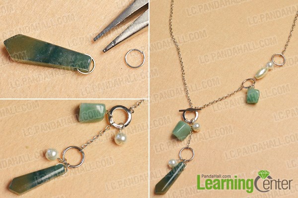 finish this beaded pendant chain necklace