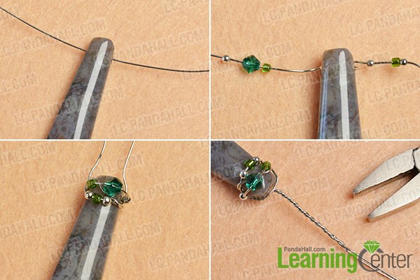 make the basic part of the bullet gemstone bead earrings