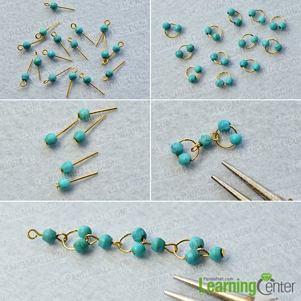 Make the basic turquoise bead patterns