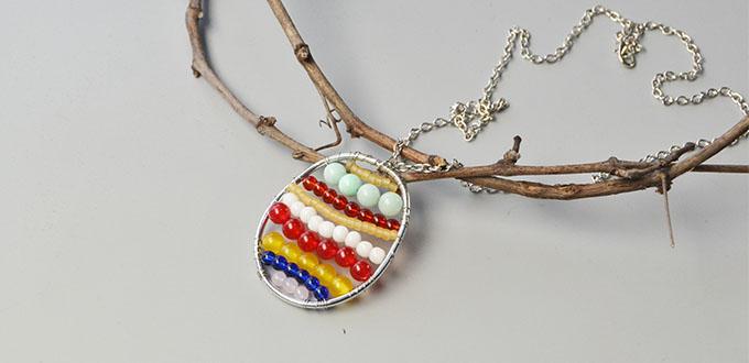 Easter Egg Jewelry - Tutorial on Making Easter Egg Pendant Necklace