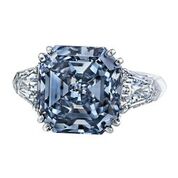 Amazing Blue diamond and diamond ring