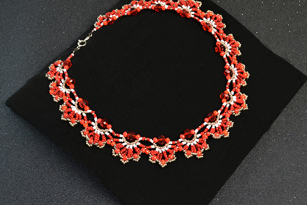 finished seed bead choker necklace
