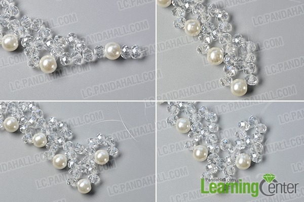 make the third part of the crystal glass bead necklace