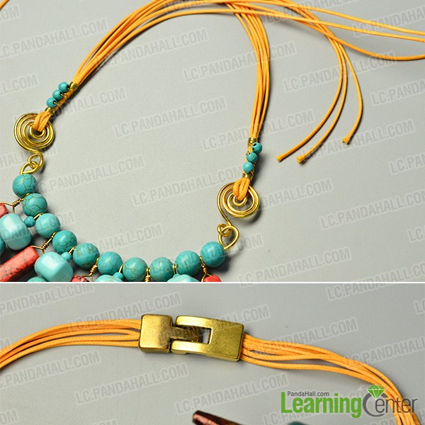 make the rest part of the turquoise bead pendant necklace