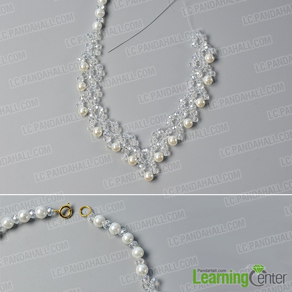make the rest part of the crystal glass bead necklace 