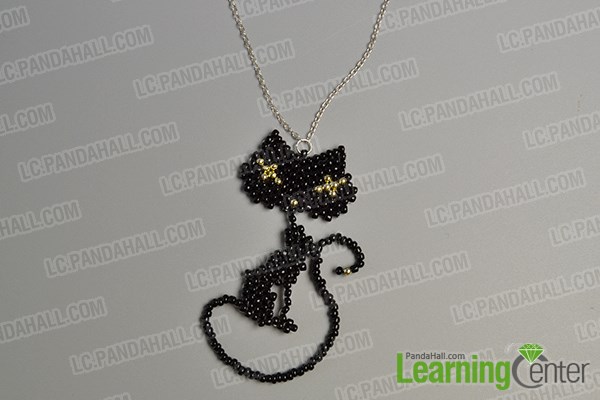 Finish the lovely cat pendant necklace