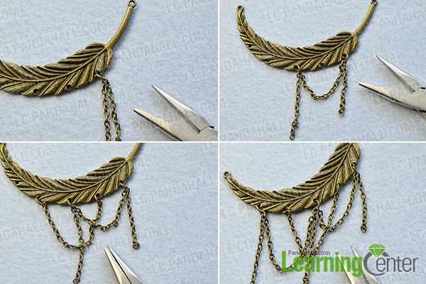 Add chains to a feather link