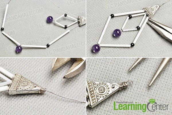 make the third part of the Tibetan bugle and seed beads earrings